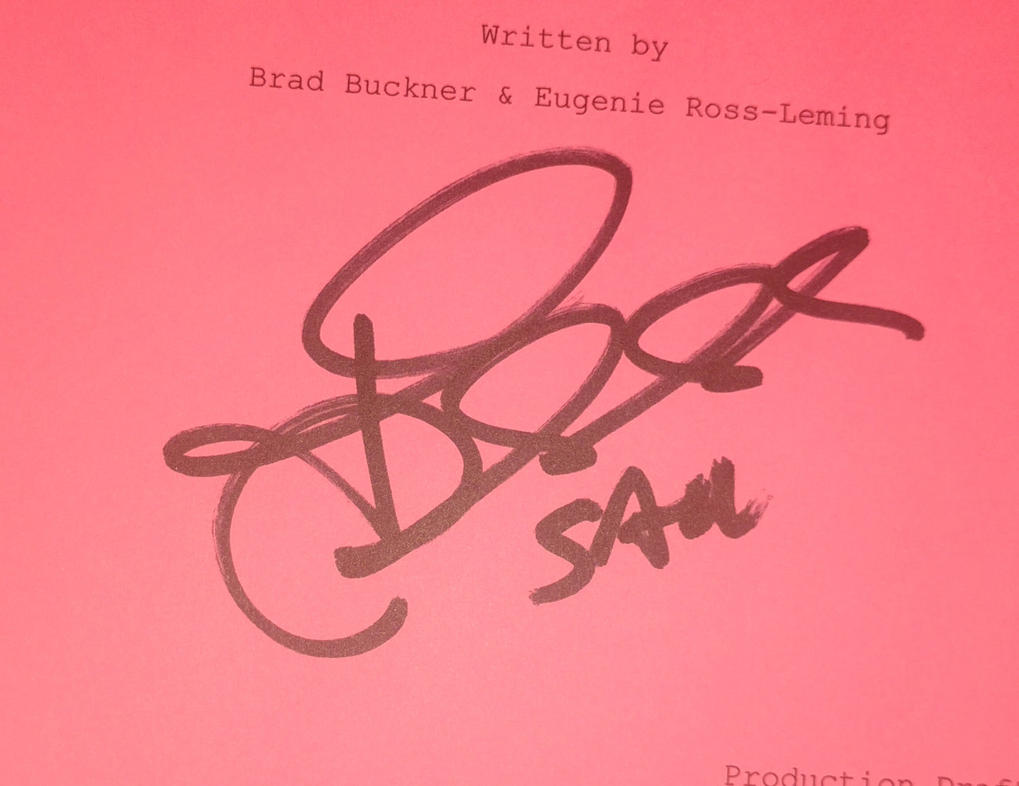 Jensen Ackles & Jared Padalecki Hand Signed Autograph Supernatural Script COA