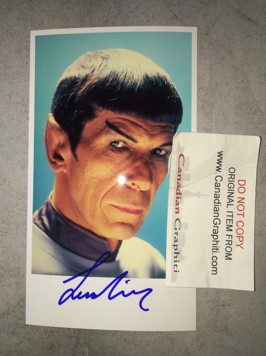 Leonard Nimoy Hand Signed Autograph Photo COA Star Trek
