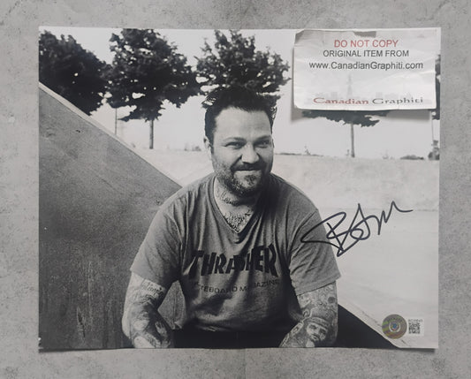 Bam Margera Hand Signed Autograph 8x10 Photo BAS COA Jackass