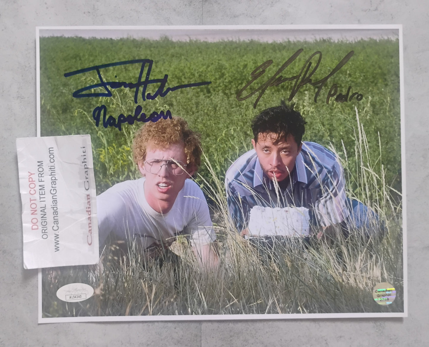 Jon Heder & Efren Ramirez Hand Signed Autograph 8x10 Photo JSA COA Napoleon Dynamite