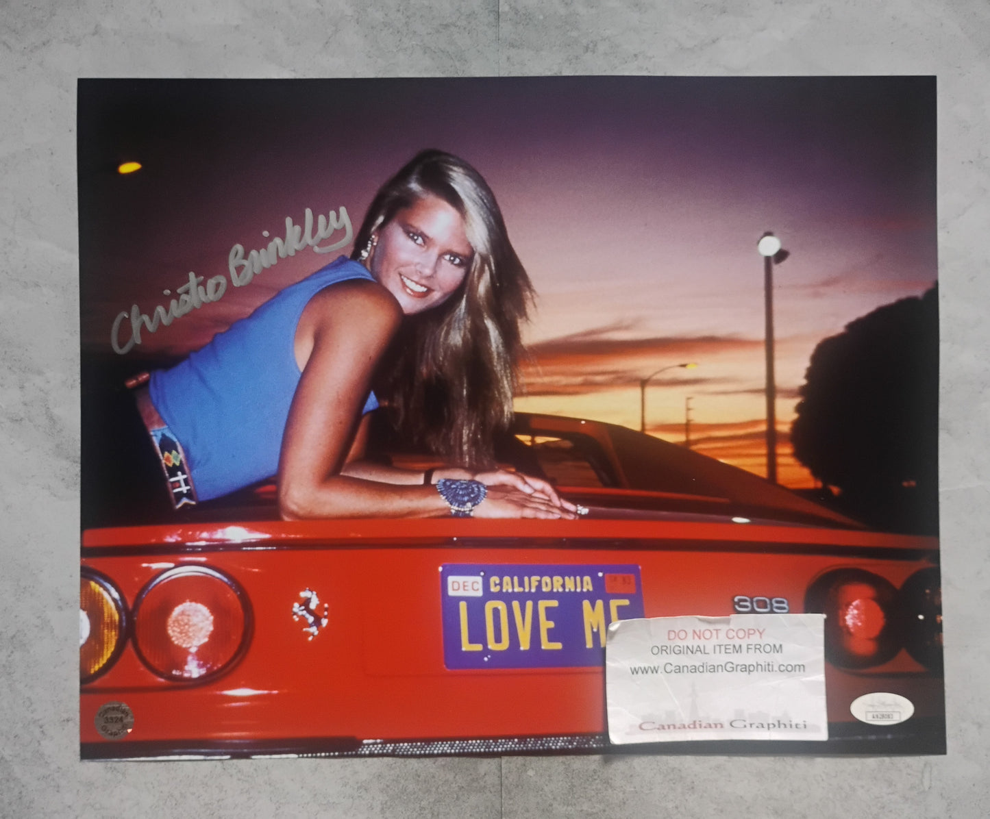 Christie Brinkley Hand Signed Autograph 11x14 Photo JSA COA