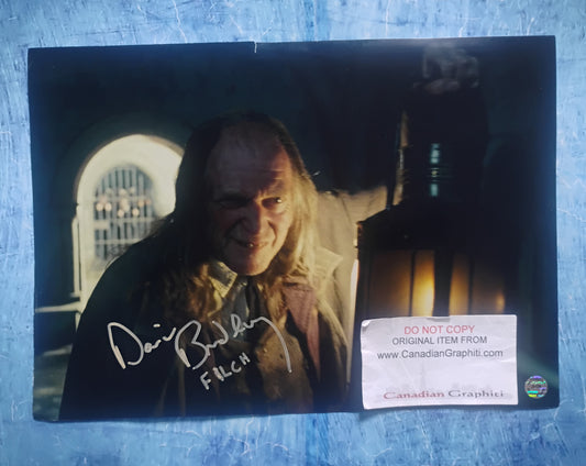 David Bradley Hand Signed Autograph Photo COA Harry Potter