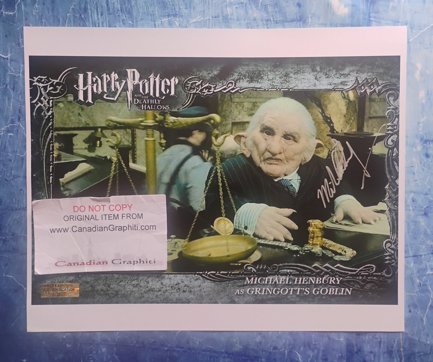 Michael Henbury Hand Signed Autograph 8x10 Photo COA Harry Potter