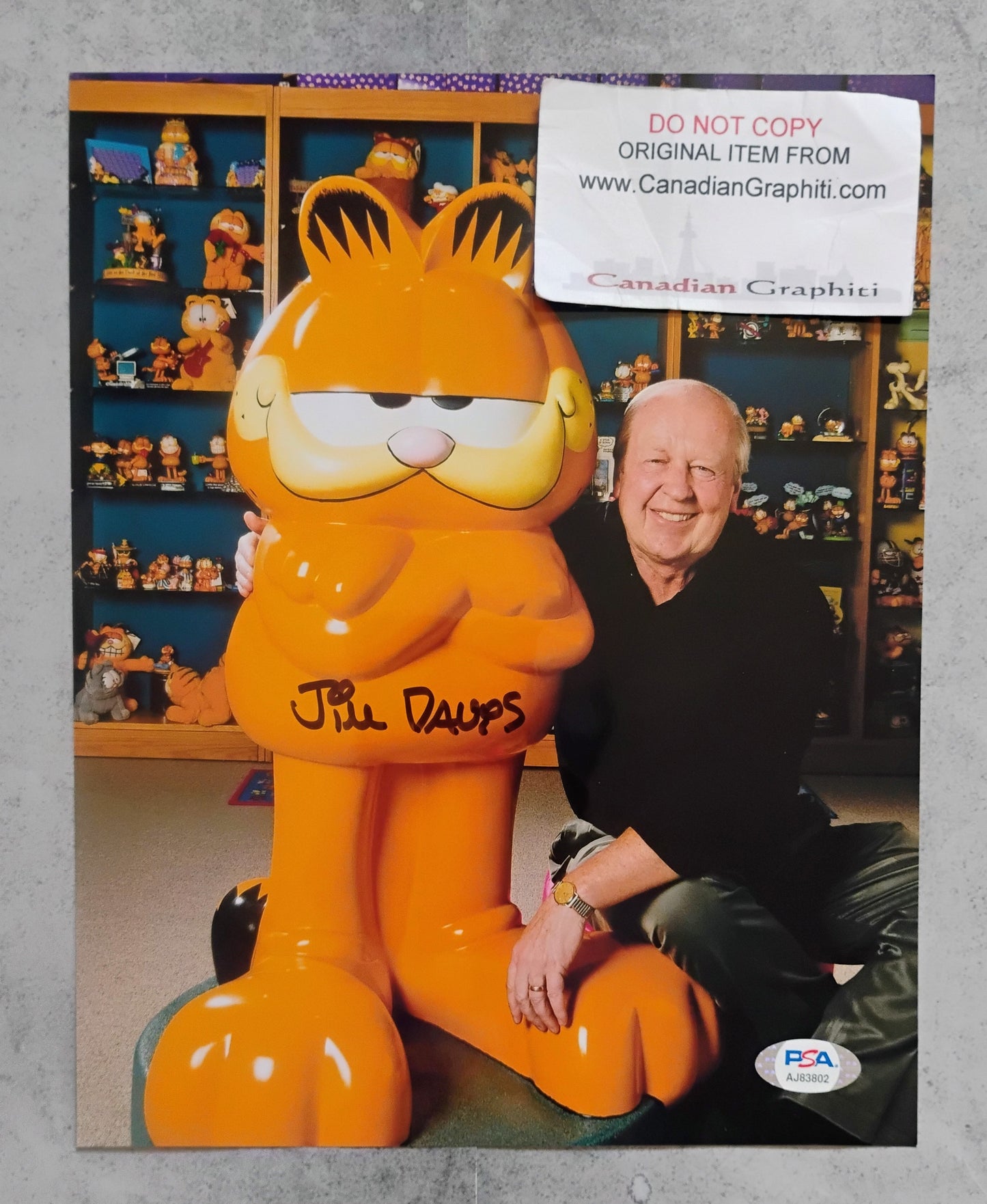 Jim Davis Hand Signed UTOGRAPH 8X10 Photo PSA COA Garfield