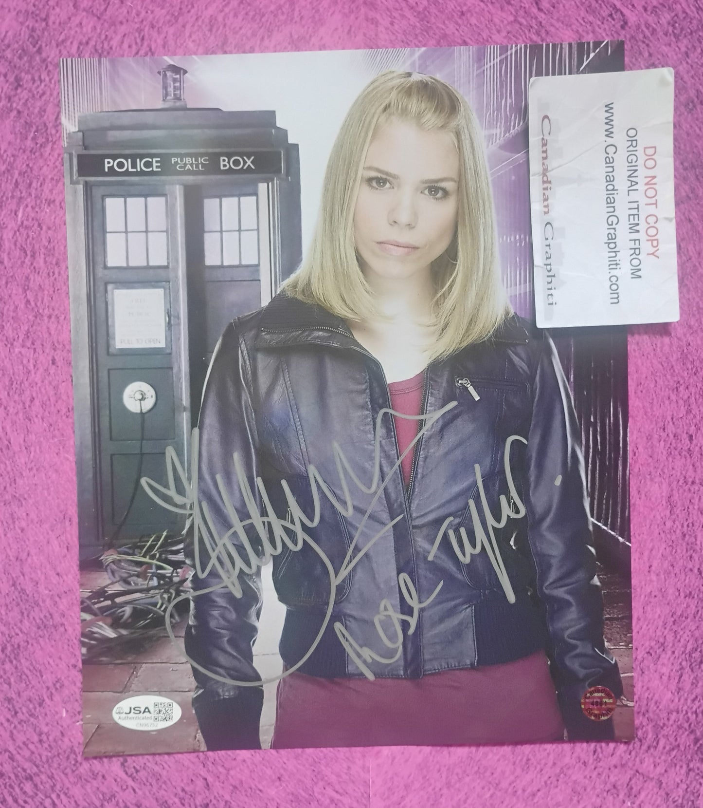 Billie Piper Hand Signed Autograph 8x10 Photo JSA COA Doctor Who
