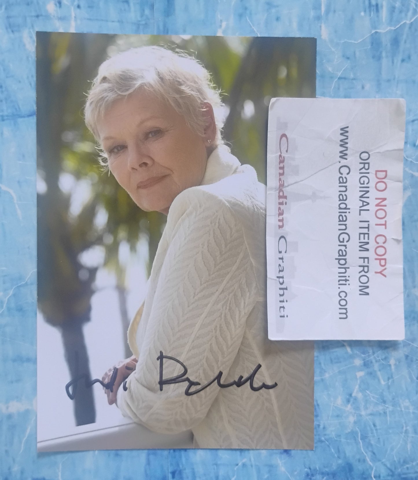 Judi Dench Hand Signed Autograph Photo COA