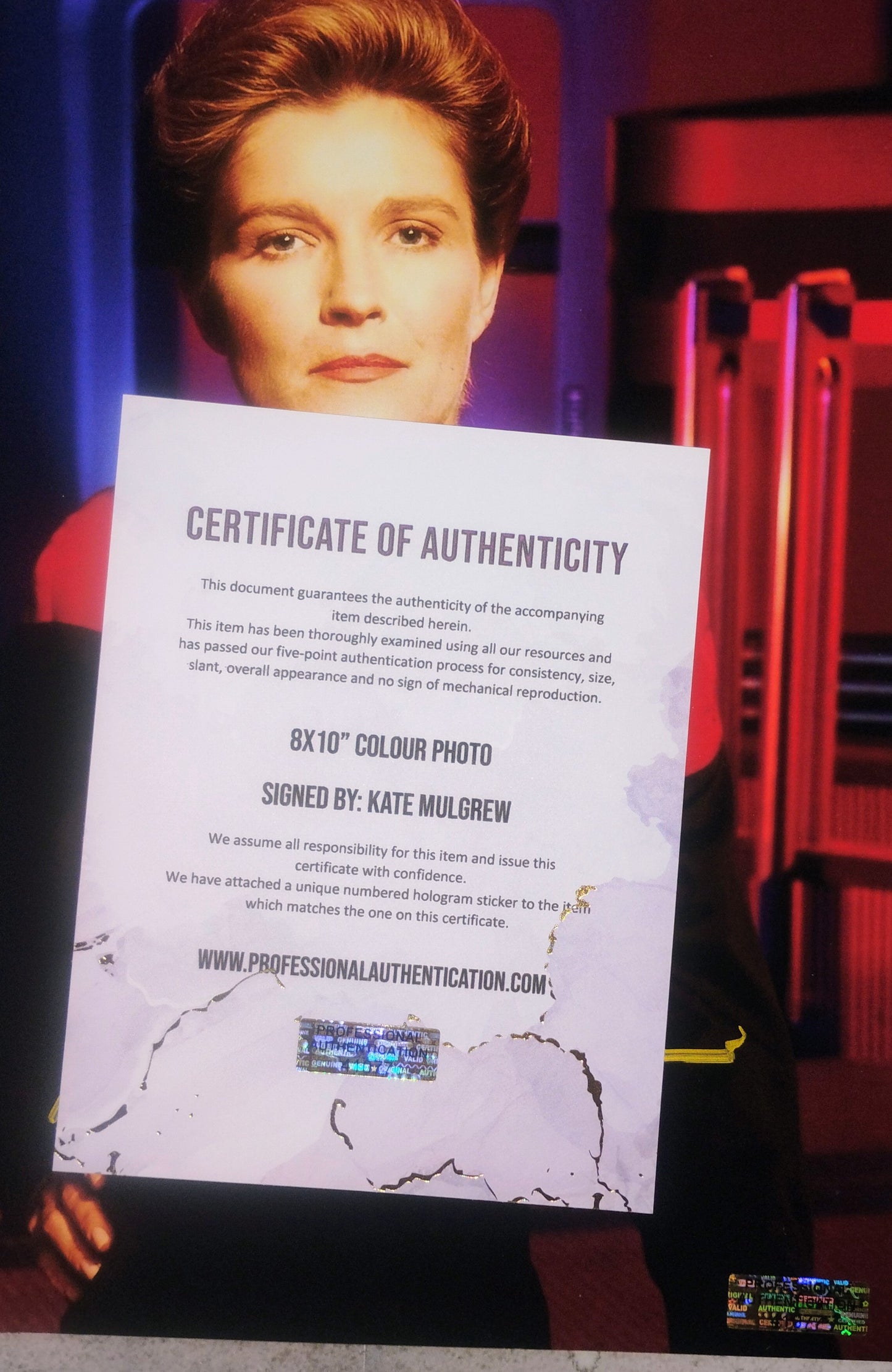 Kate Mulgrew Hand Signed Autograph 8x10 Photo COA Star Trek