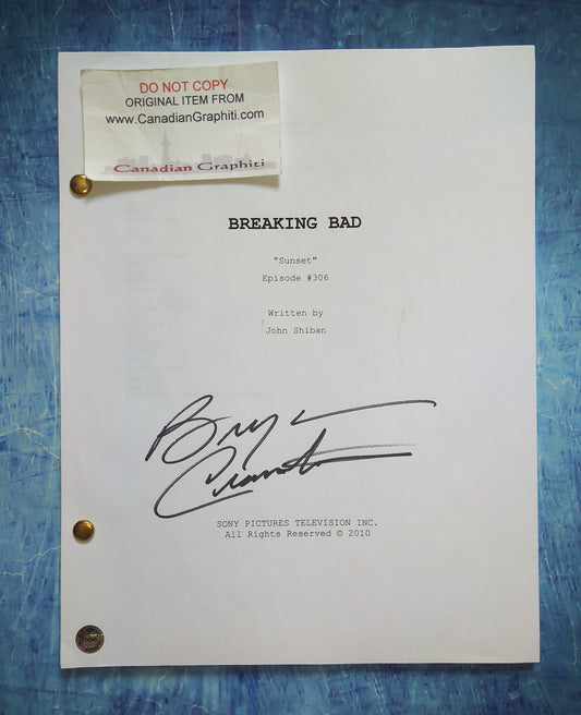 Bryan Cranston Hand Signed Autograph Breaking Bad Script COA