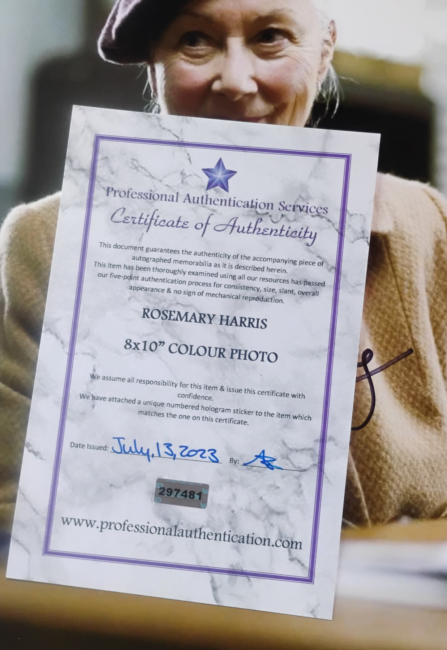 Rosemary Harris Hand Signed Autograph 8x10 Photo COA Spider-man