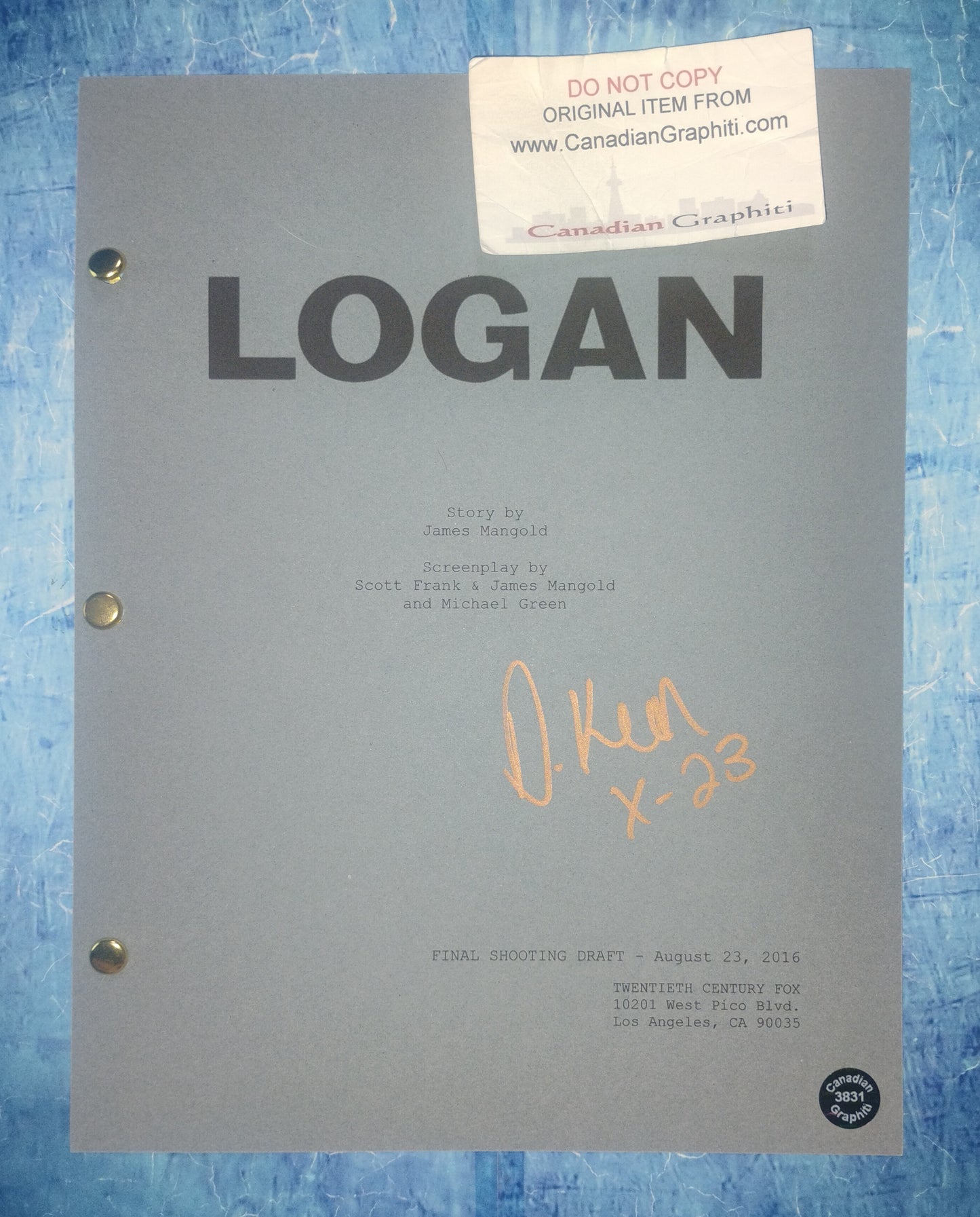 Dafne Keen Hand Signed Autograph Logan Script COA