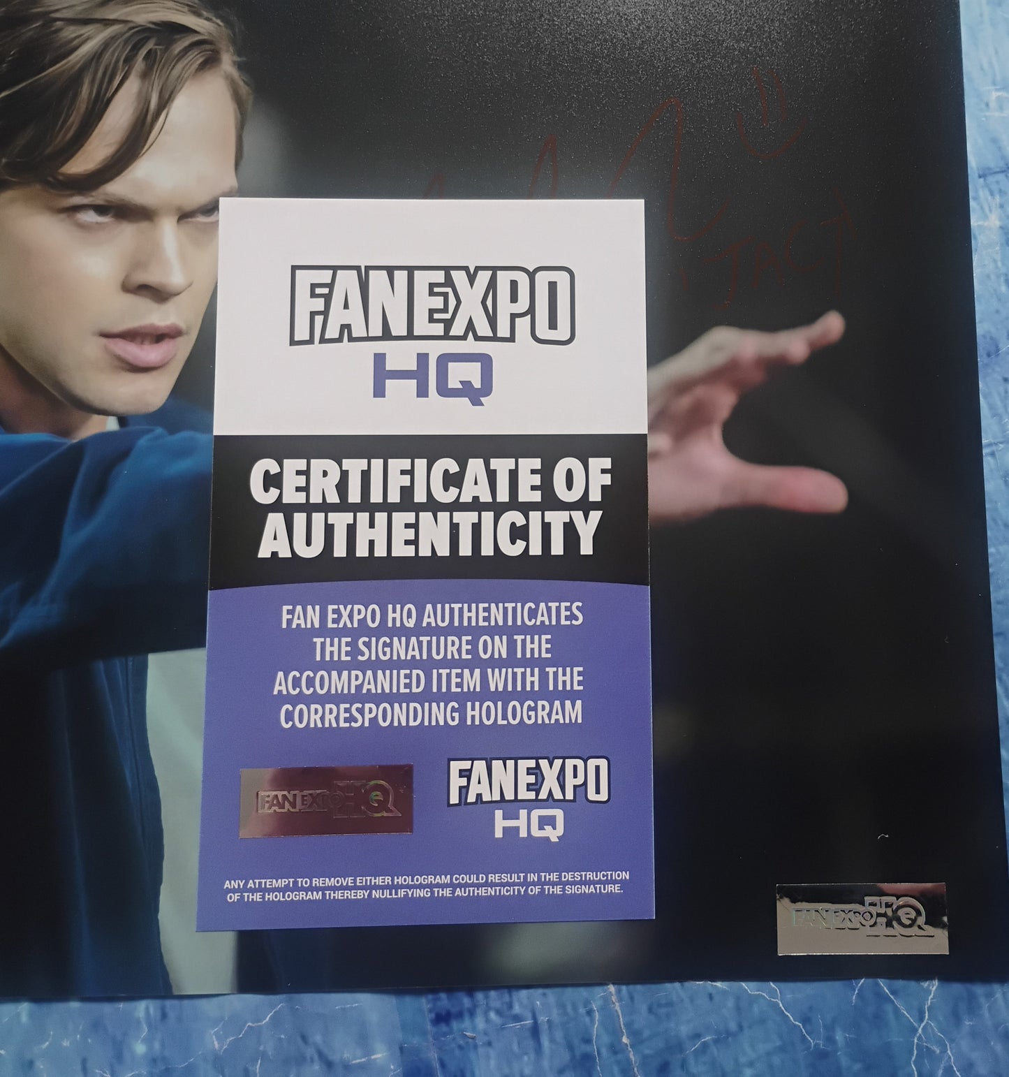 Alexander Calvert Hand Signed Autograph 8x10 Photo COA Supernatural