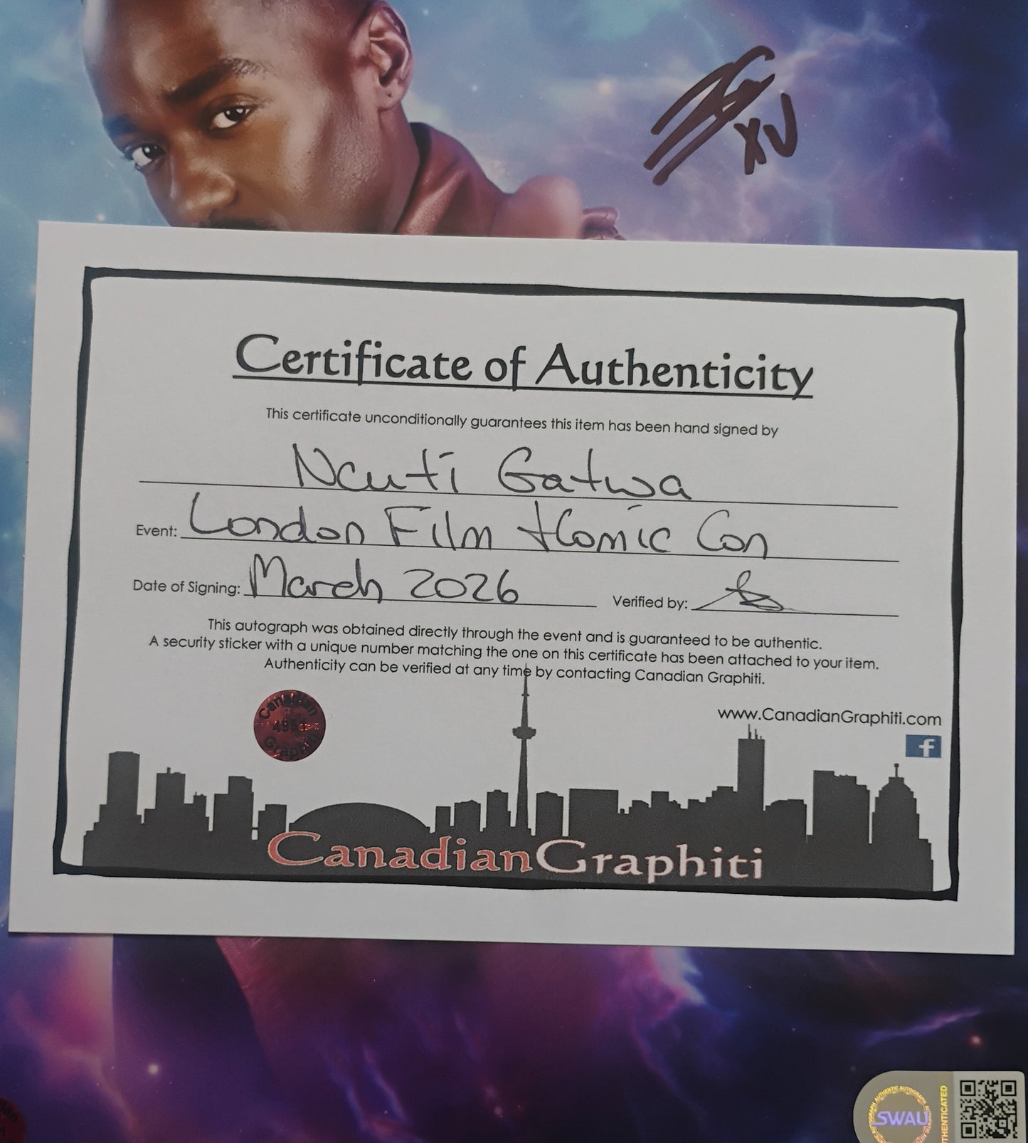 Ncuti Gatwa Hand Signed Autograph 8x10 Photo SWAU COA Doctor Who