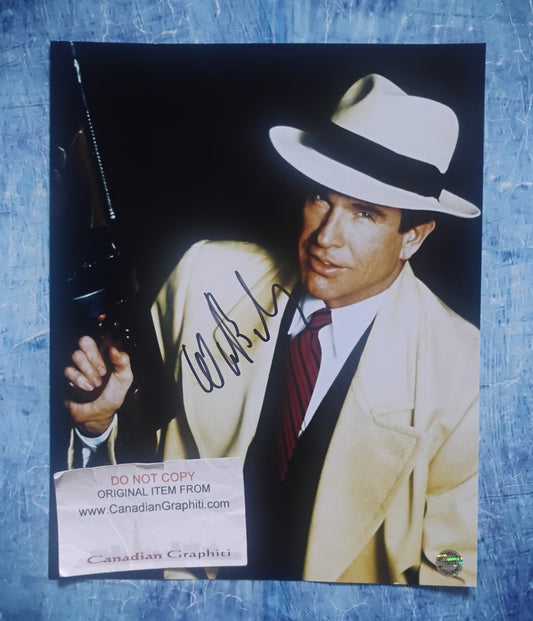 Warren Beatty Hand Signed Autograph 8x10 Photo COA Dick Tracy