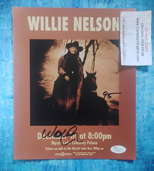 Willie Nelson Hand Signed Autograph 8x10 Photo COA + JSA