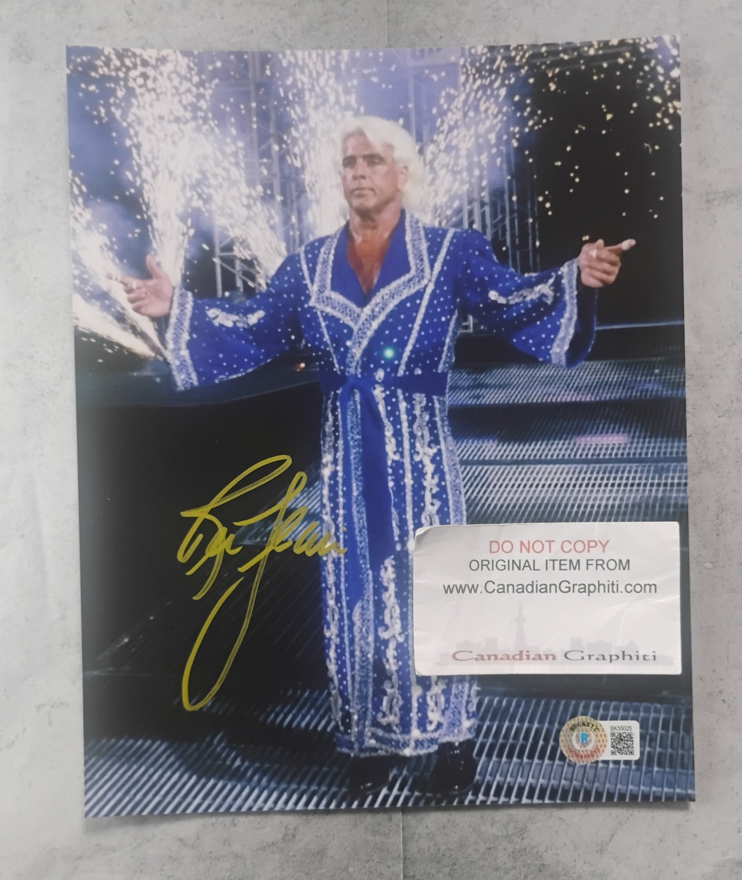 Ric Flair Nature Boy Hand Signed Autograph 8x10 Photo BAS COA
