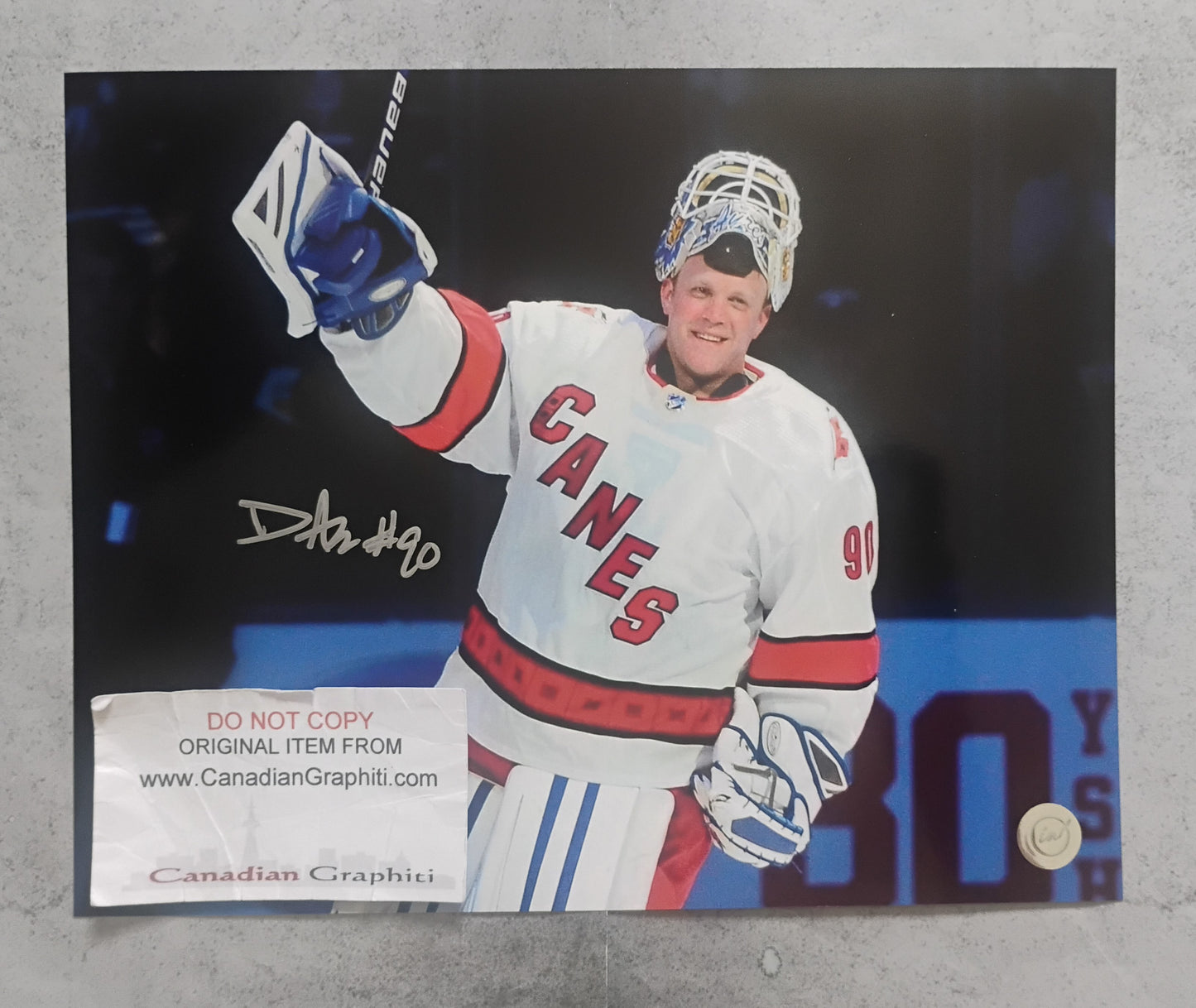 David Ayres Hand Signed Autograph 8x10 Photo COA Carolina Hurricanes