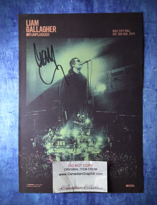 Liam Gallagher Hand Signed Autograph Photo COA Oasis