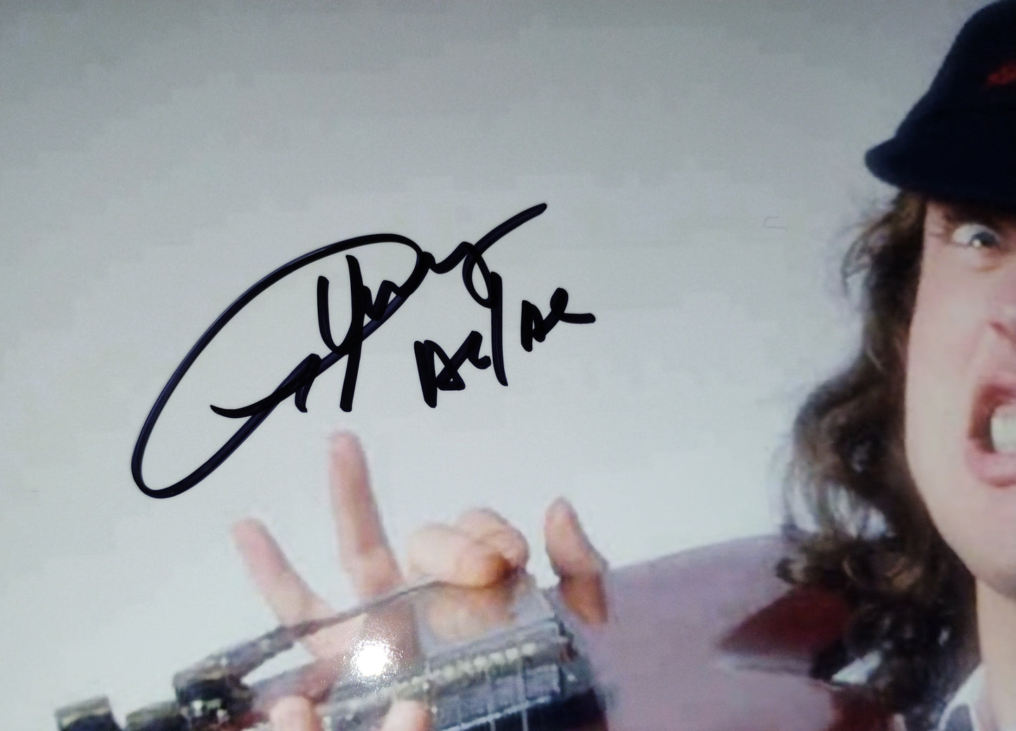 Angus Young Hand Signed Autograph 8x10 Photo COA