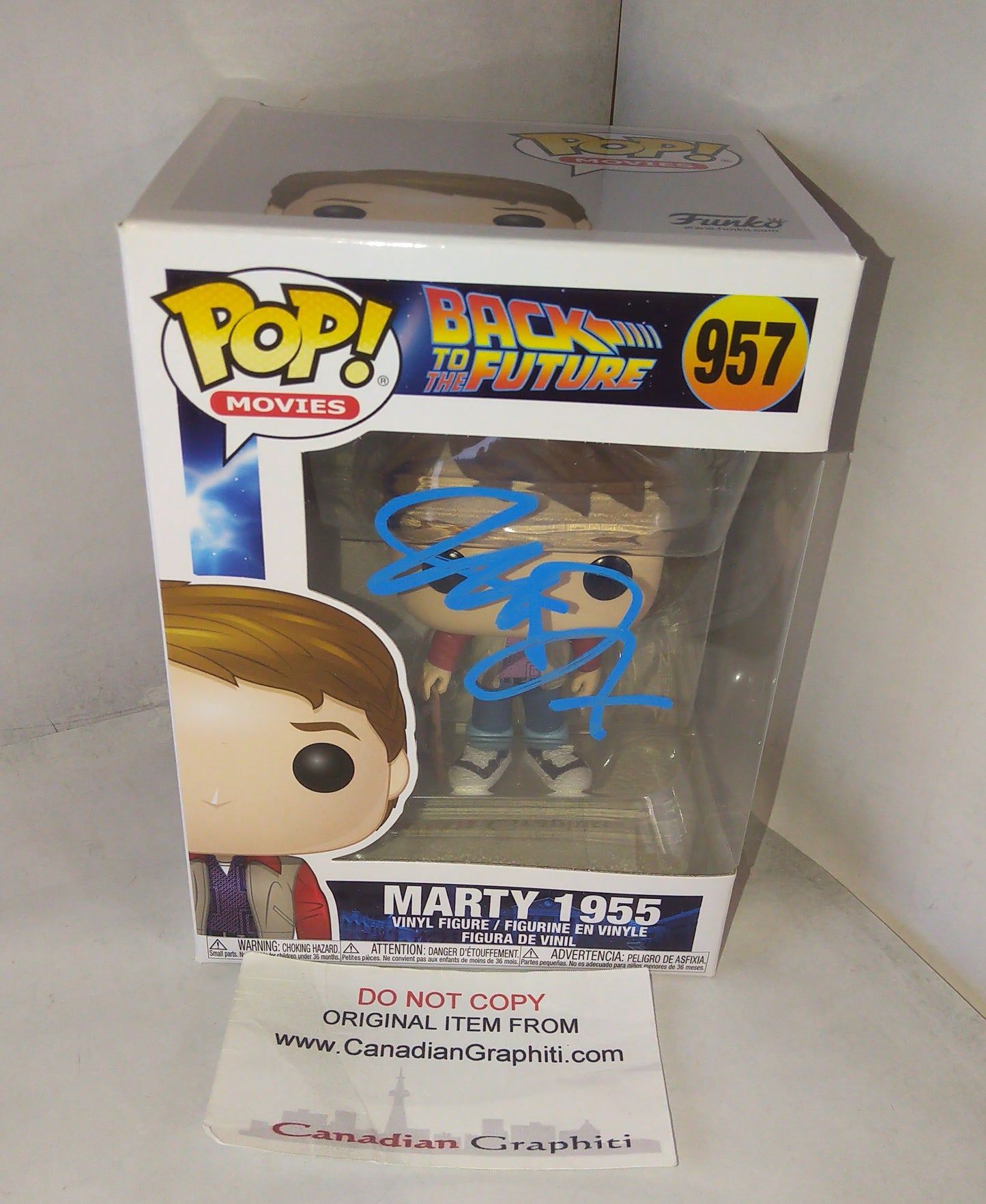 Michael J Fox Hand Signed Autograph Marty McFly Funko Pop COA Back To The Future