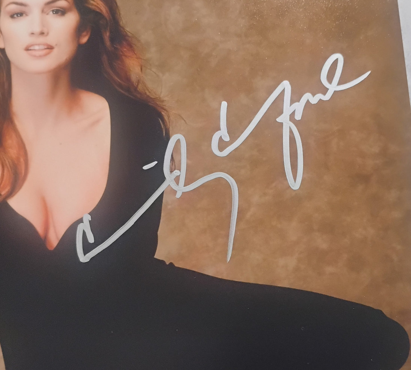 Cindy Crawford Hand Signed Autograph 8x10 Photo BAS COA