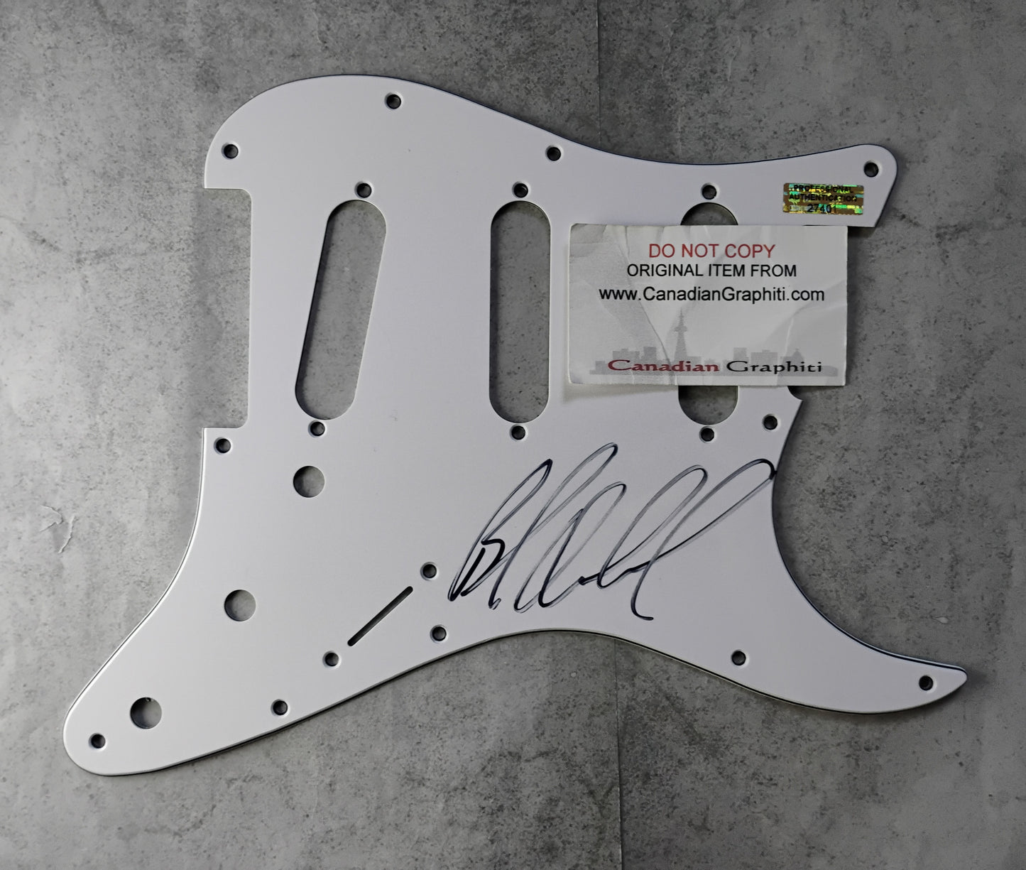 Brad Arnold Hand Signed Autograph Guitar Pick Guard COA 3 Doors Down