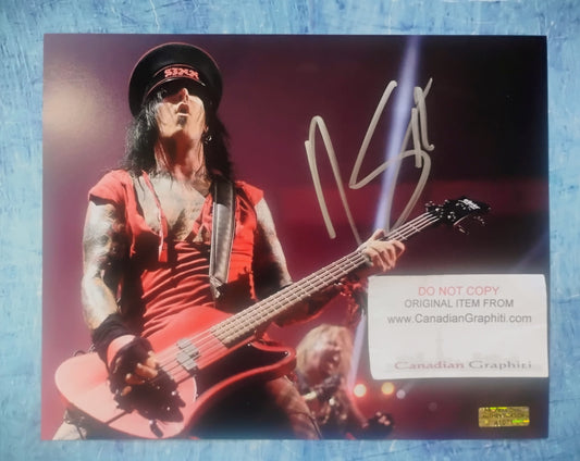 Nikki Sixx Hand Signed Autograph 8x10 Photo COA Motley Crue