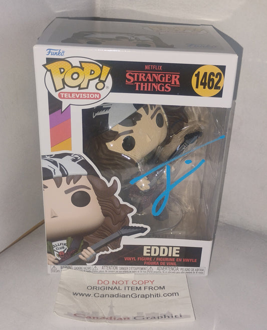 Joseph Quinn Hand Signed Autograph Stranger Things Funko Pop COA Eddie Munson