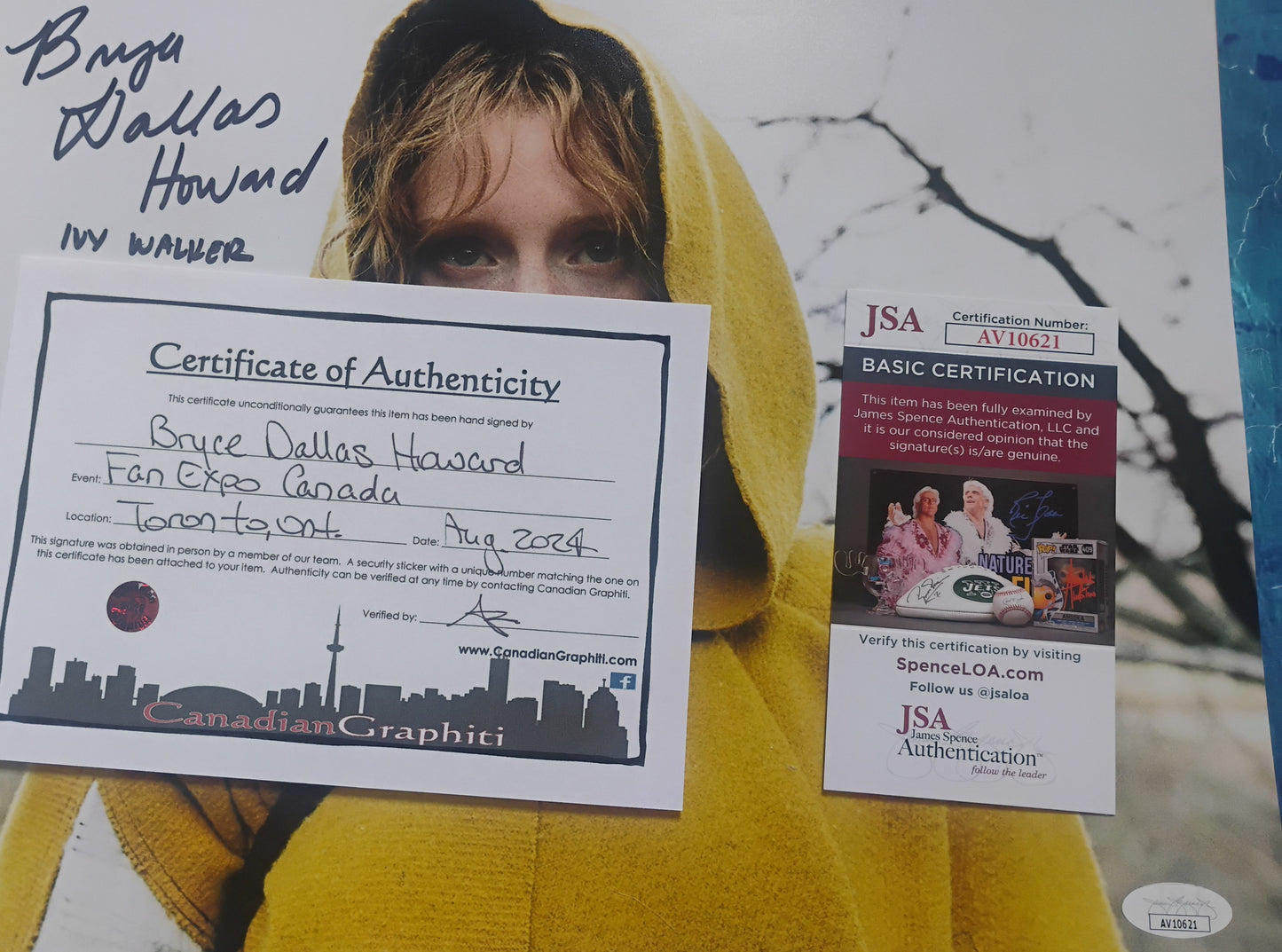 Bryce Dallas Howard Hand Signed Autograph 11x14 Photo JSA COA The Village