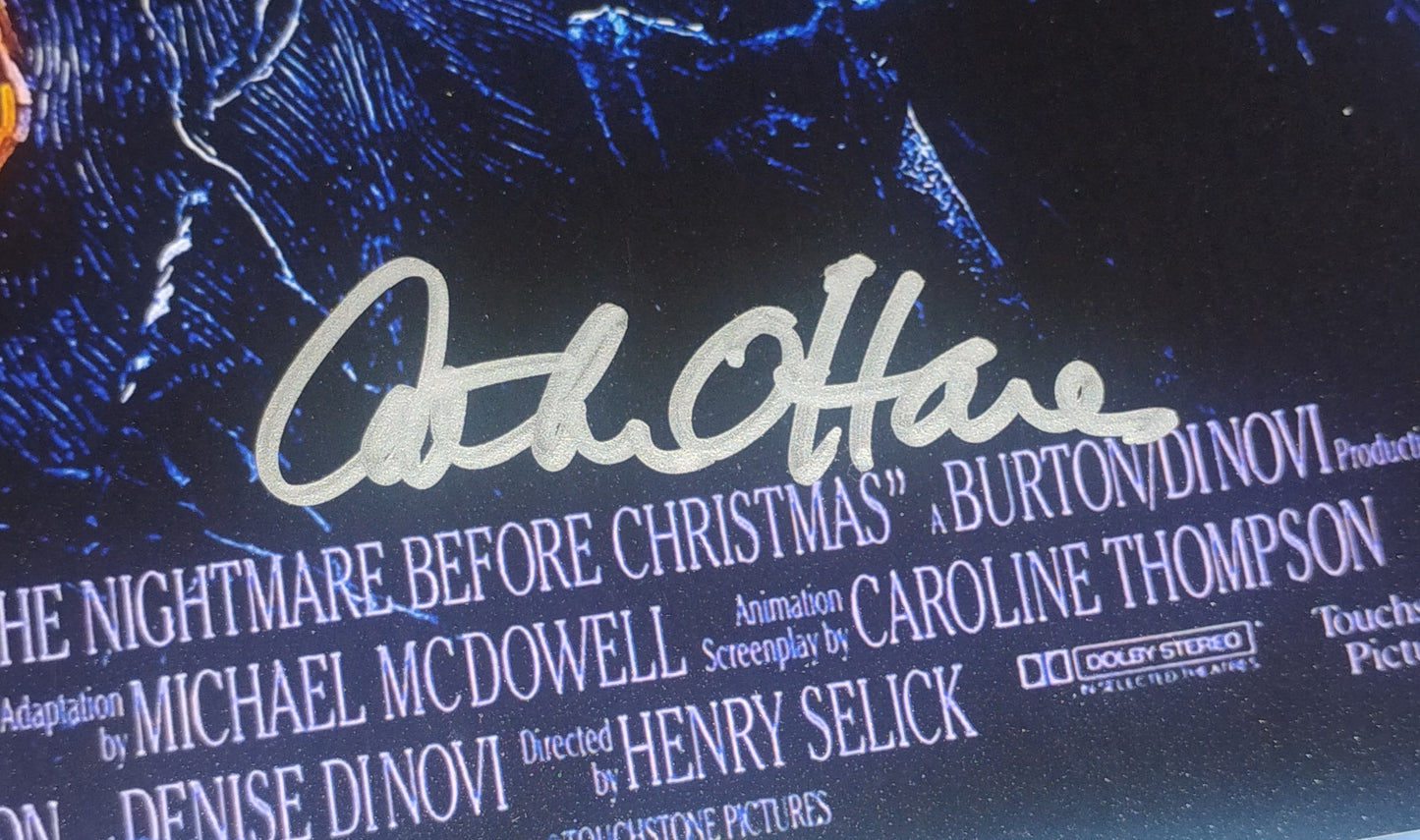 Nightmare Before Christmas Cast Hand Signed Autograph Photo JSA COA Catherine O'Hara, Ken Page & Chris Sarandon