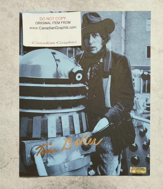 Tom Baker Hand Signed Autograph 8x10 Photo COA Doctor Who