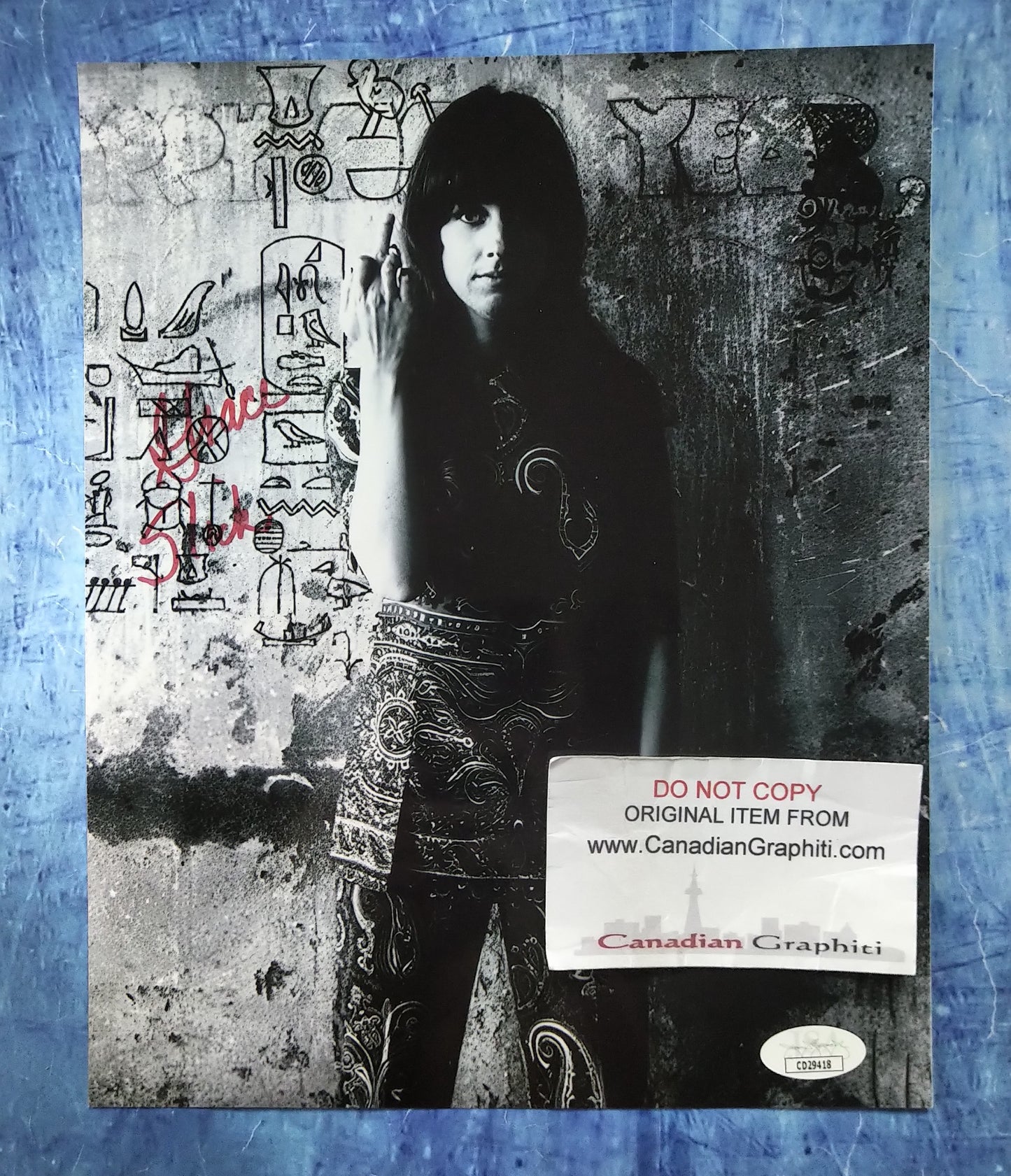 Grace Slick Hand Signed Autograph 8x10 Photo JSA COA