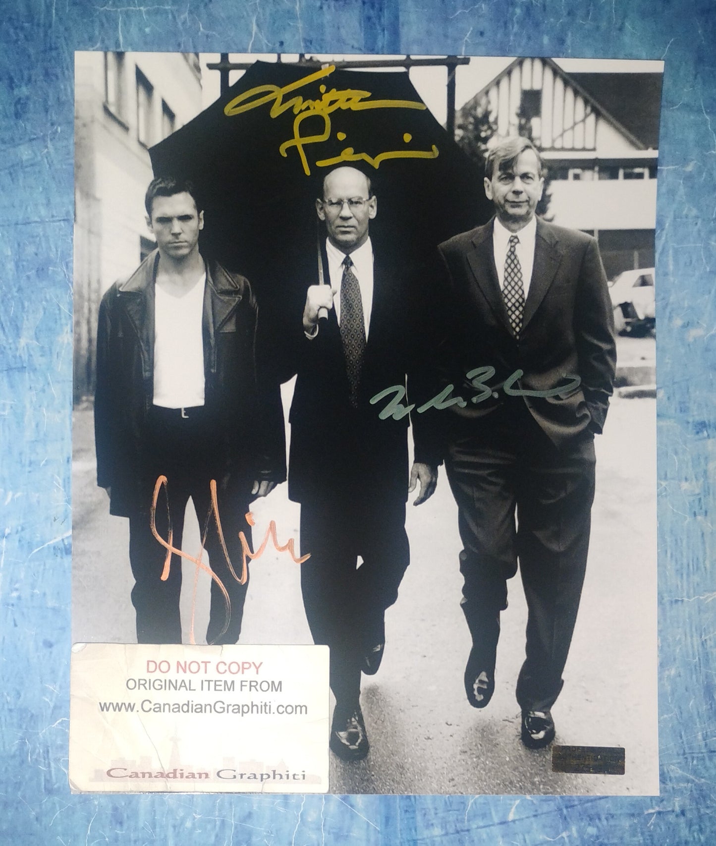 William B Davis, Mitch Pileggi & Nicholas Lea Hand Signed Autograph 8x10 Photo COA X-Files