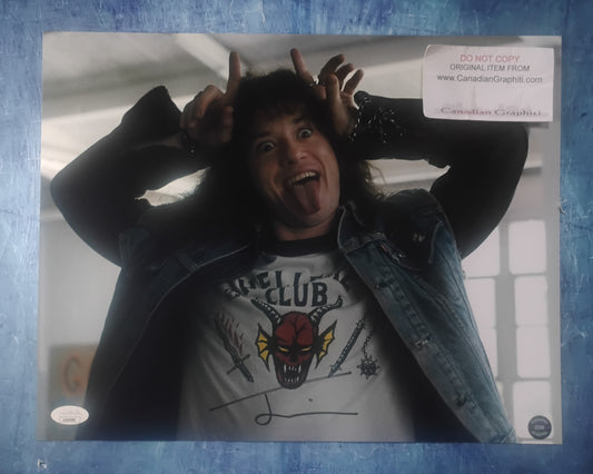 Joseph Quinn Hand Signed Autograph 11x14 Photo JSA COA Stranger Things