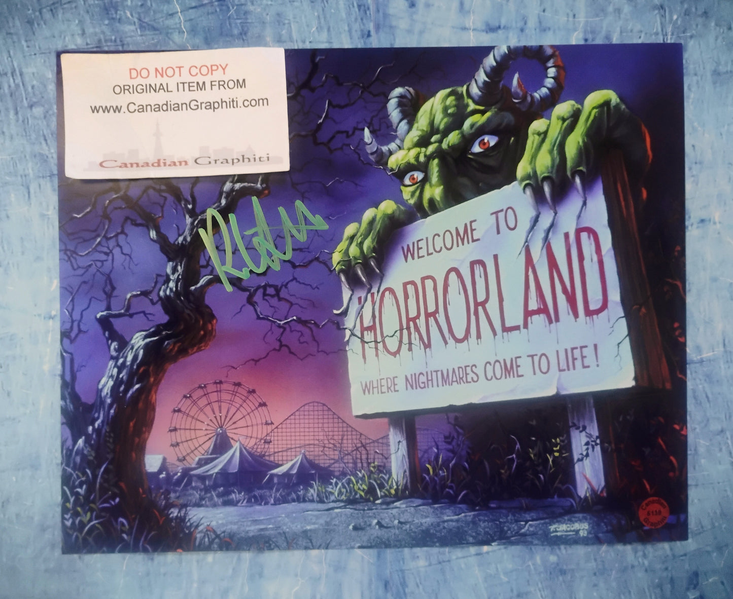 R.L. Stine Hand Signed Autograph 8x10 Photo COA Goosebumps