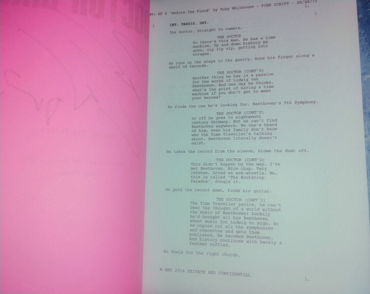 Peter Capaldi Hand Signed Autograph Doctor Who Script COA