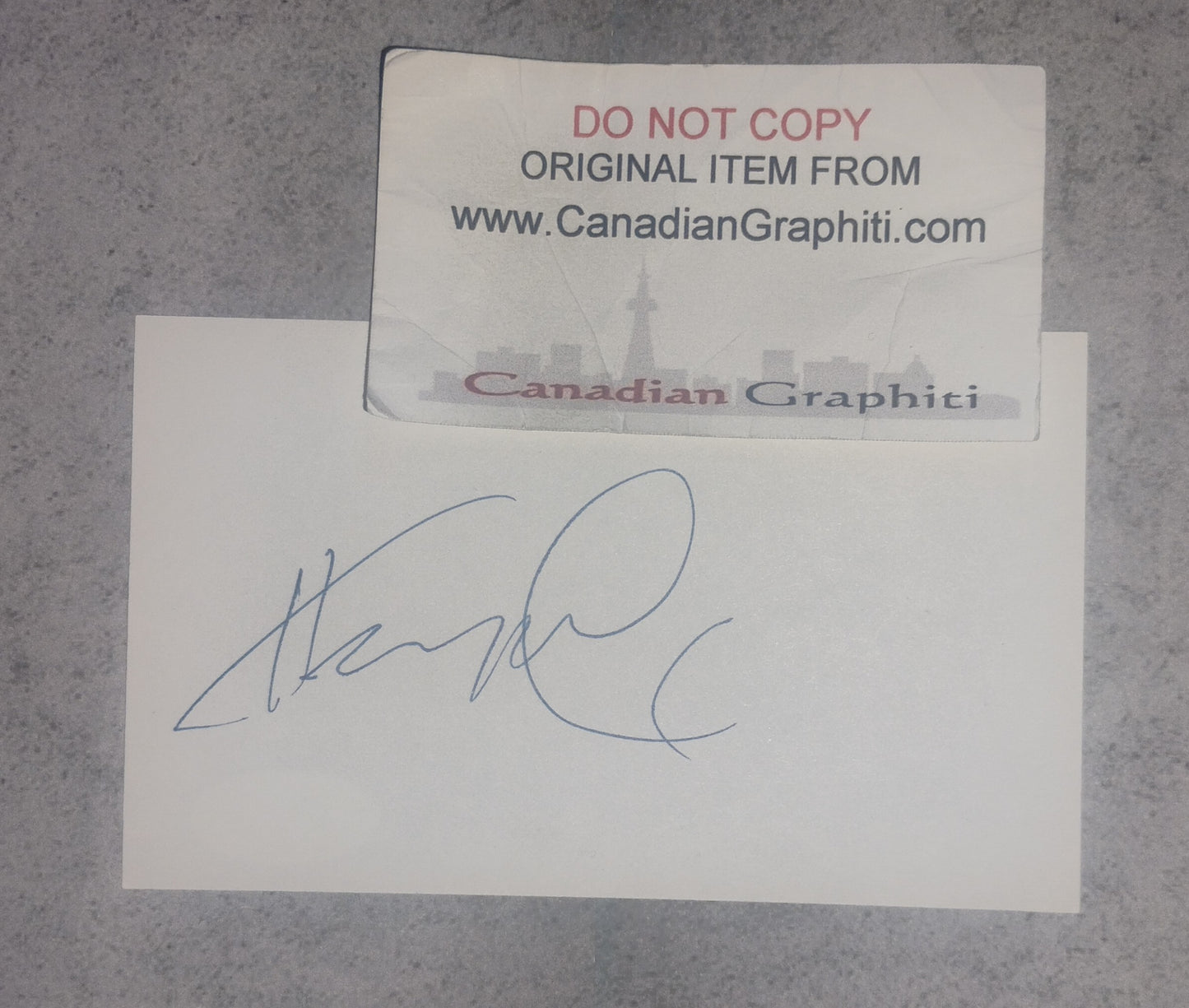 Henry Winkler Hand Signed Autograph Index Card JSA COA
