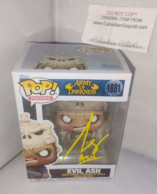 Bruce Campbell Hand Signed Autograph Evil Ash Funko Pop COA Army Of Darkness