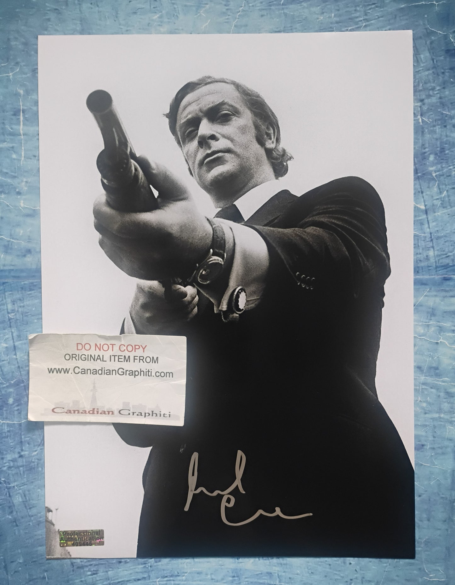 Michael Caine Hand Signed Autograph Photo COA Get Carter
