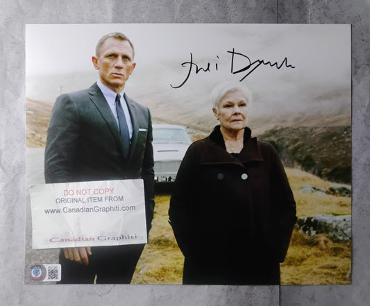 Judi Dench Hand Signed Autograph 8x10 Photo BAS COA