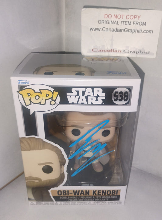 Ewan McGregor Hand Signed Autograph Obi-wan Kenobi Funko Pop COA Star Wars