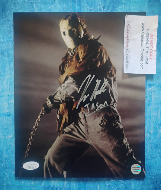 Kane Hodder Hand Signed Autograph 8x10 Photo JSA COA Friday The 13th