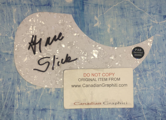 Grace Slick Hand Signed Autograph Guitar Pick Guard COA