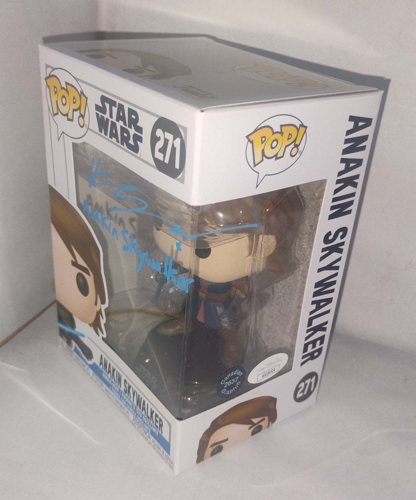 Hayden Christensen Hand Signed Autograph Funko Pop JSA COA Star Wars Anakin Skywalker