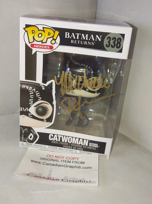 Michelle Pfeiffer Hand Signed Autograph Catwoman Funko Pop COA