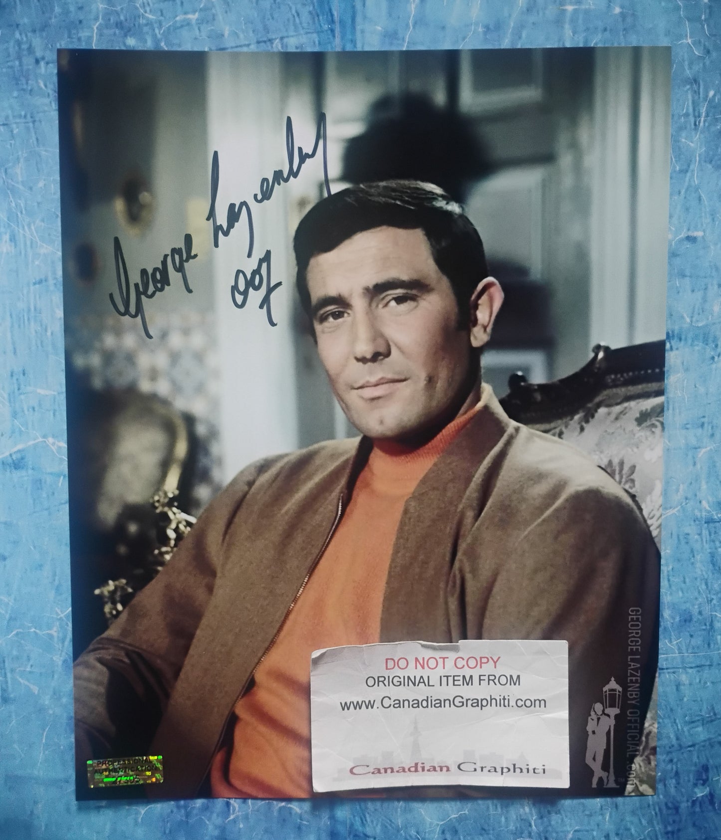George Lazenby Hand Signed Autograph 8x10 Photo COA James Bond