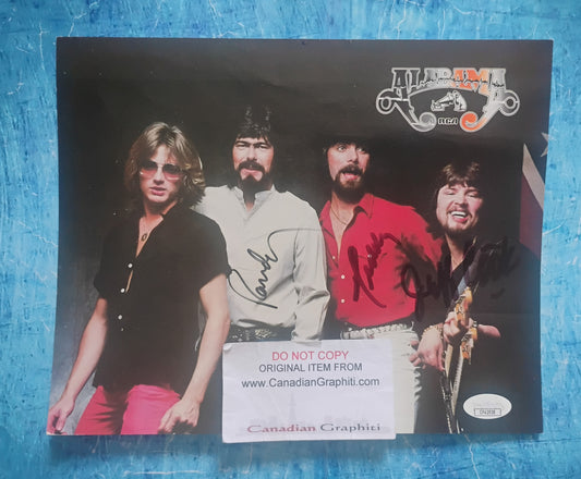Alabama Hand Signed Autograph 8x10 Photo JSA COA Randy Owen, Teddy Gentry & Jeff Cook