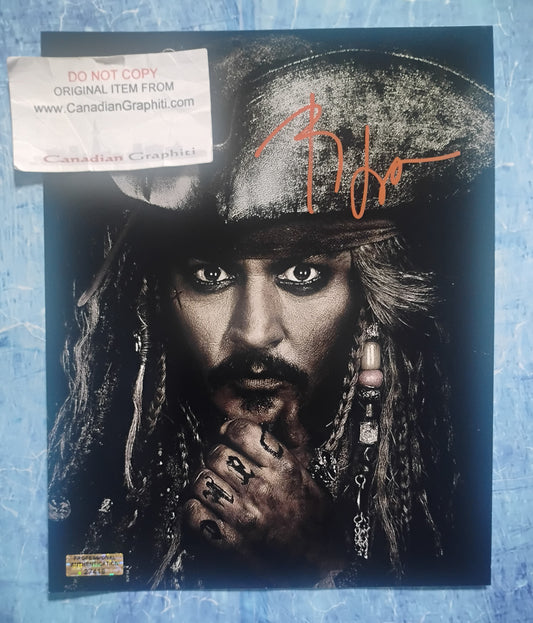 Johnny Depp Hand Signed Autograph 8x10 Photo COA Pirates Of The Caribbean