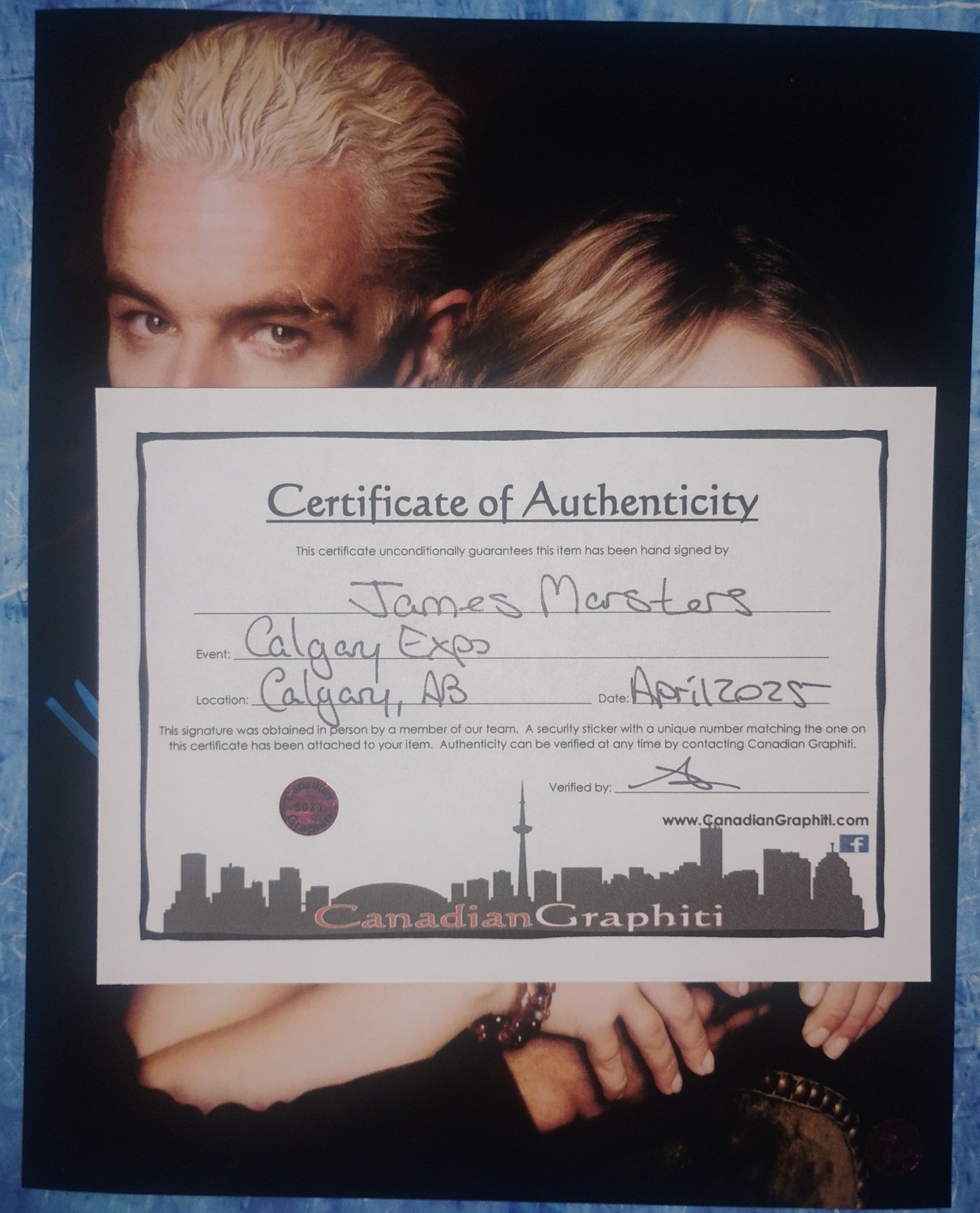 James Marsters Hand Signed Autograph 8x10 Photo COA Spike
