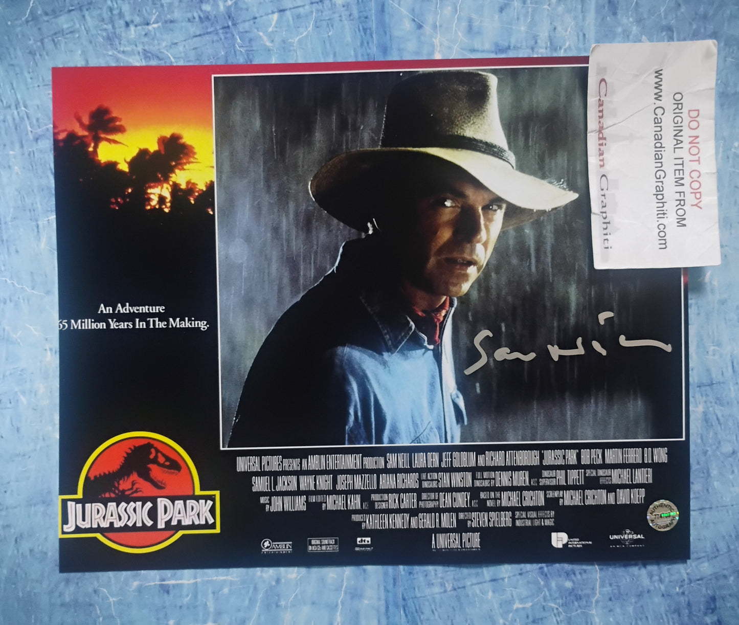 Sam Neill Hand Signed Autograph 8x10 Photo COA Jurassic Park