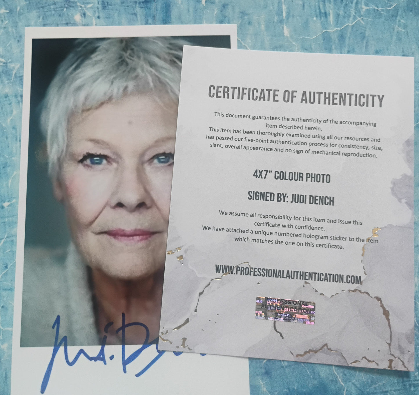 Judi Dench Hand Signed Autograph Photo COA